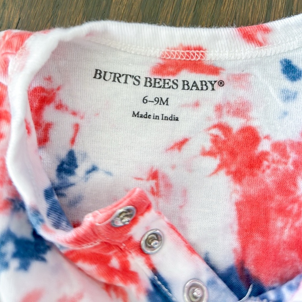 Burt’s Bees Baby 🇺🇸 Beachy Tie Dye Romper - 6-9M - Picture 6 of 6